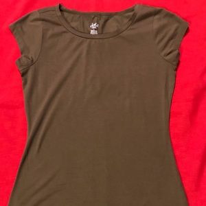 Dots Army Green Tee Shirt- Size L